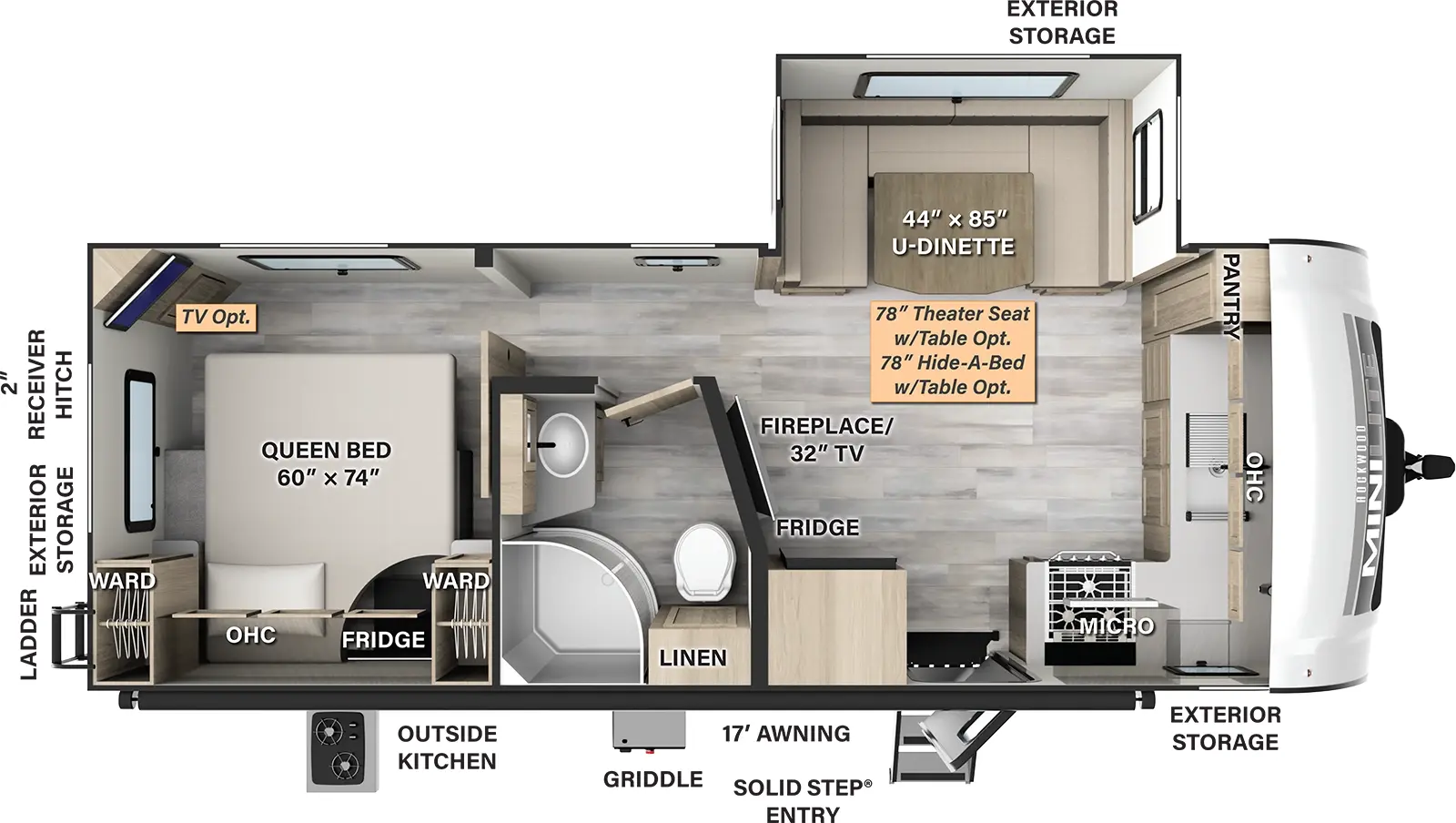 Rockwood Mini Lite 2506S Floorplan